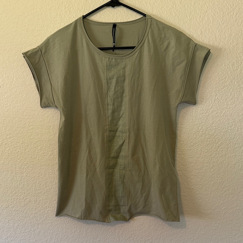 Olive Green Short Sleeve Women's Top